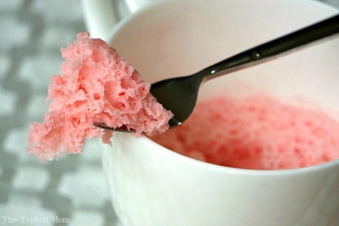 cake in a mug