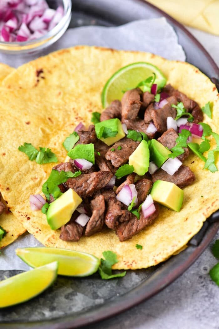 leftover steak street tacos