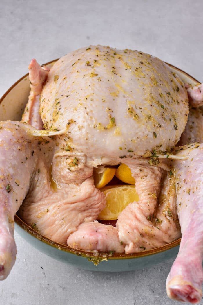 whole stuffed chicken