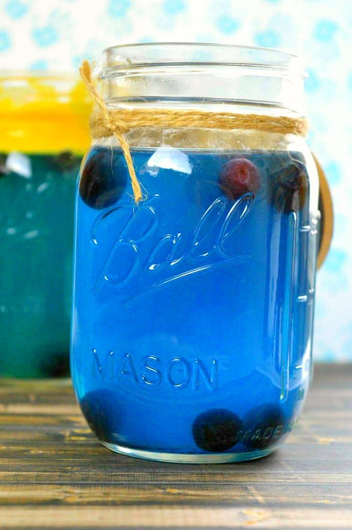 blue drinks for baby shower