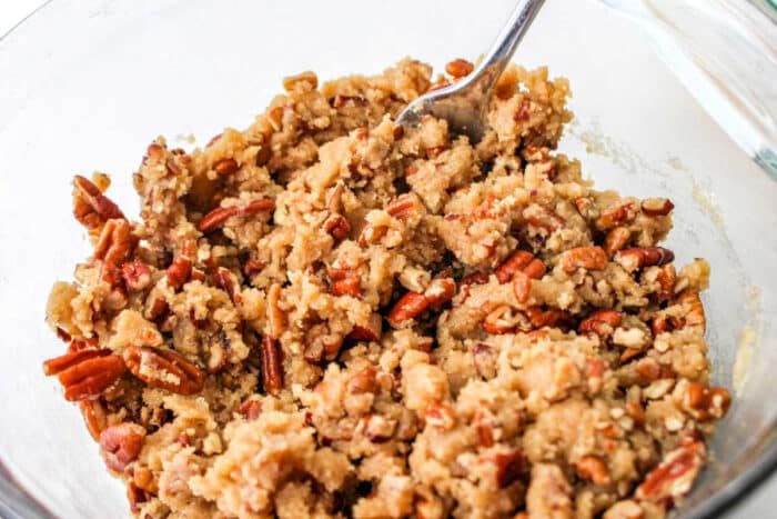 Sweet Potato Casserole with Canned Yams and Pecan Topping