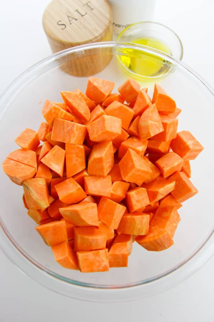sweet potato cubes