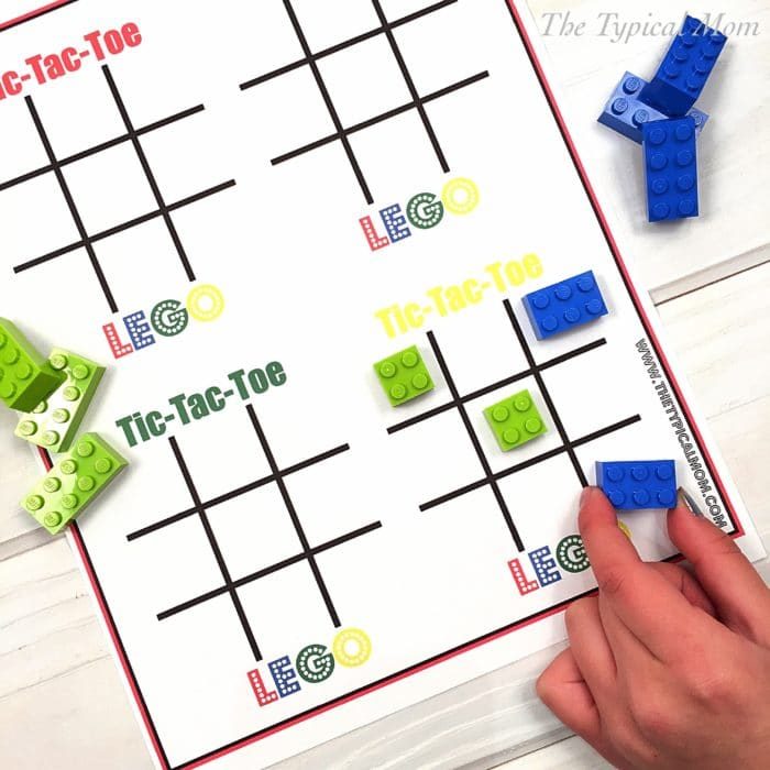 Free Tic Tac Toe LEGO Printable