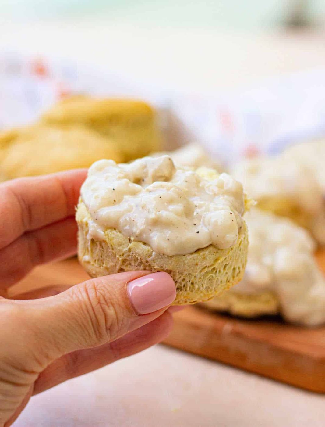 Fluffy Vegan Biscuits and Gravy