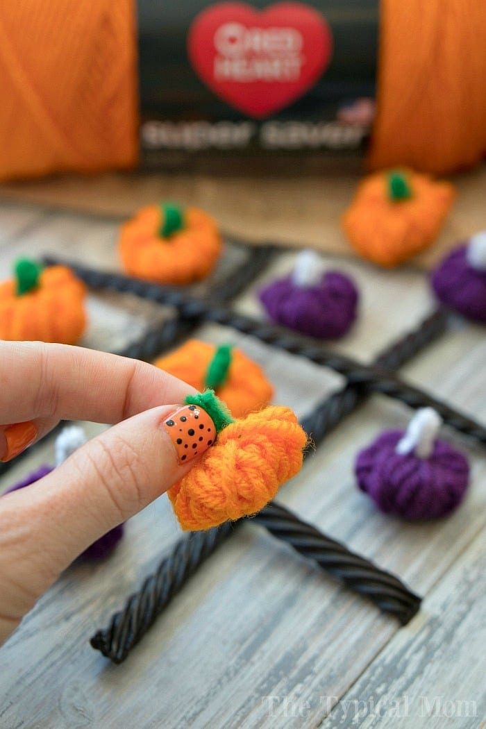 Yarn Pumpkin Craft for Kids