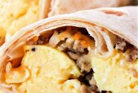 Crispy Ninja Foodi Air Fryer Breakfast Burritos
