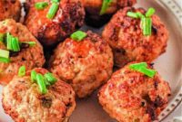 Crispy Air-Fried Chicken Meatballs