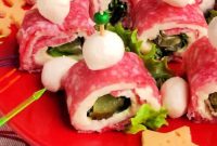 Zesty Salami Pickle Pinwheels