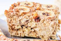 Warm Banana Bread Oatmeal Bake
