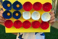 Colorful Flags from Upcycled Egg Cartons