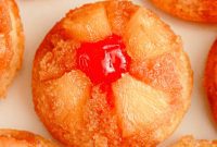 Effortless Golden Pineapple Upside Down Cupcakes