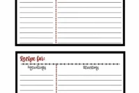 Free Printable Recipe Card Templates