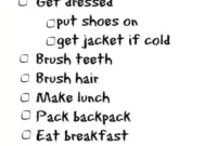 Smooth School Mornings Checklist