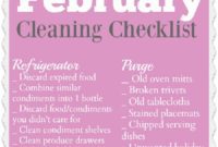 February Free Printable Cleaning Checklist