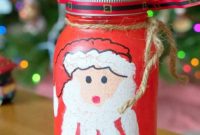 Festive Handprint Santa Mason Jar Keepsakes