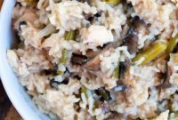 Creamy Chicken Mushroom Rice Bake