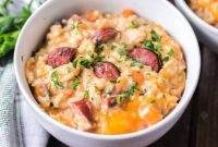Creamy Cheesy Instant Pot Sausage and Rice