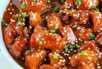Sticky Honey Sesame Slow Cooker Chicken Thighs