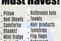 The Ultimate Free Printable Dorm Room Checklist