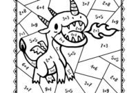 Magic Dragon Color By Number Free Printable