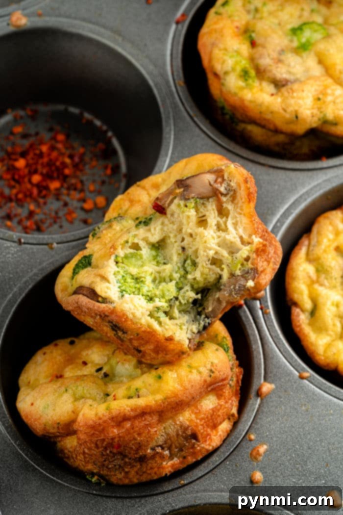 A selection of low carb quiche muffins served on a platter