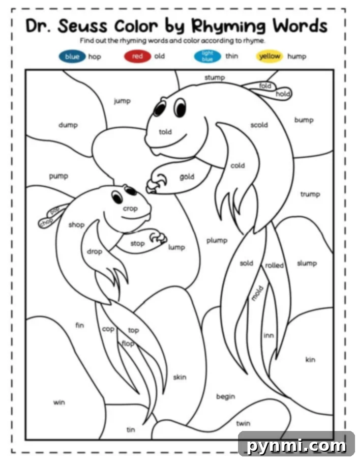Dr. Seuss's Numbered Coloring Whimsy 6 Dr. Seuss Color by Number featuring classic characters
