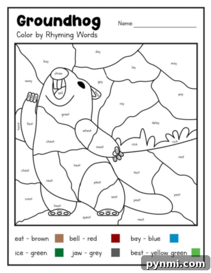 Groundhog Day Colorful Adventures 4 Multiple Groundhog Day Coloring Pages laid out on a table with coloring supplies