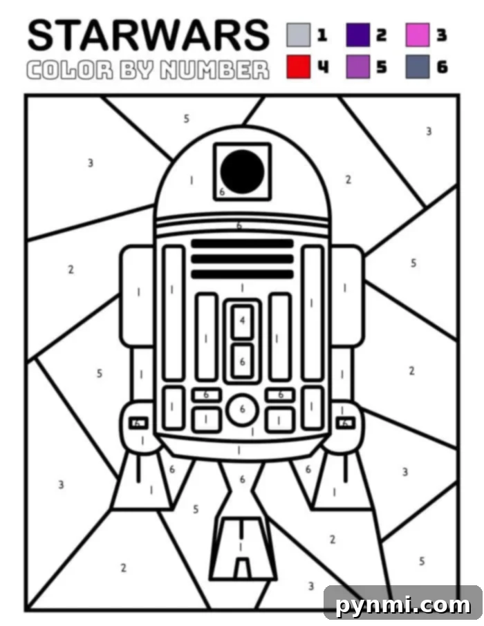 Color the Galaxy Star Wars 2 Star Wars Color by Number