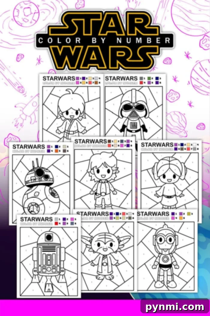 Color the Galaxy Star Wars 6 Coloring Pages Star Wars