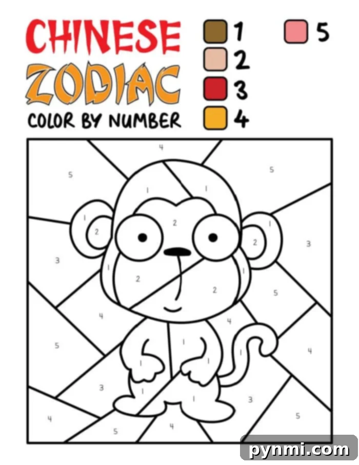 Chinese New Year color by number