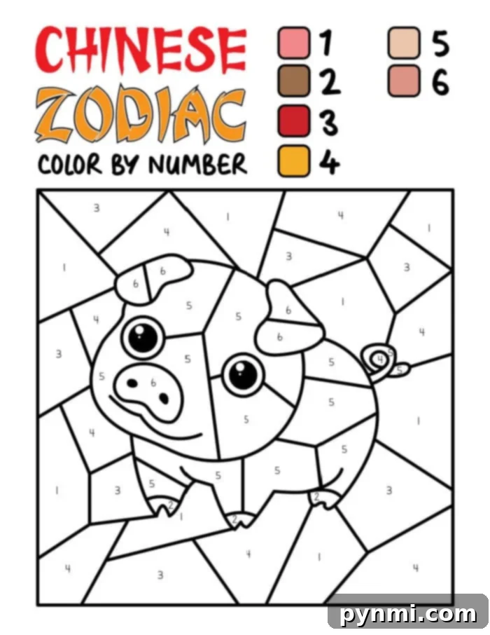 Chinese Zodiac Coloring Pages