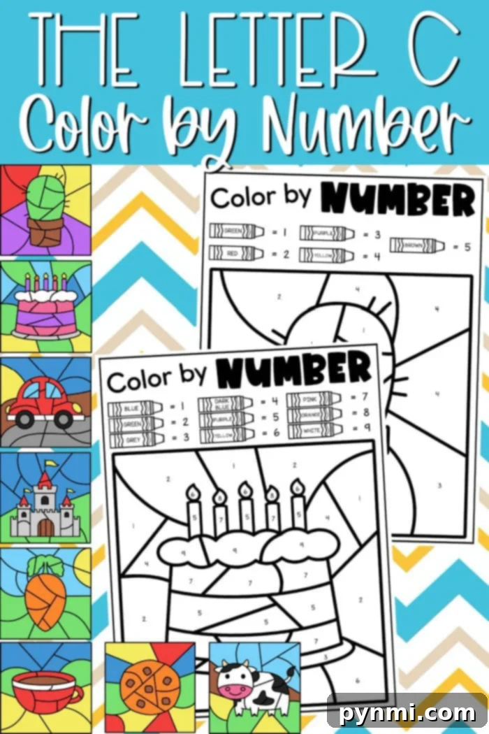 Free printable letter C coloring pages for preschoolers