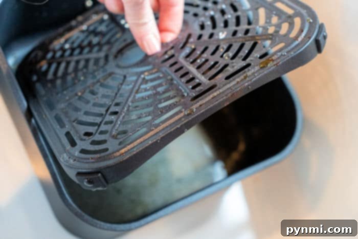 Cleaning an air fryer with soap and water