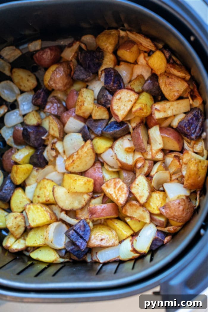 Earthy Essentials 6 Air Fryer Potatoes and Onions