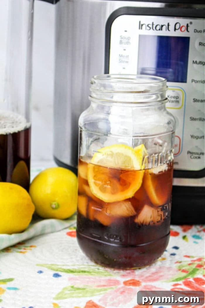 Golden Sweetness: Lipton Tea Brew 5 Instant Pot iced tea