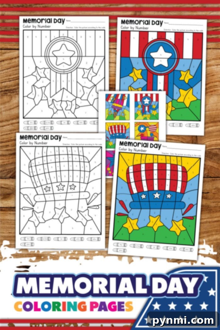 4th of July Color Sheets Collection