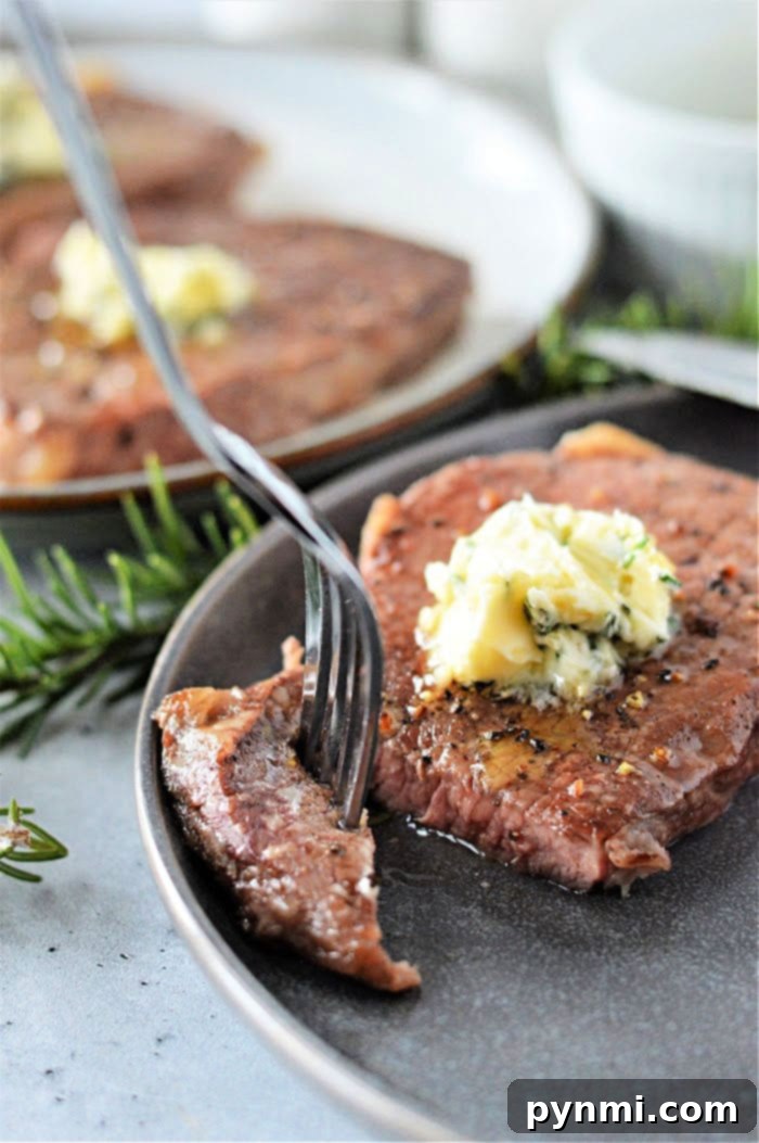 Frozen steak cooking in an Instant Pot or Ninja Foodi