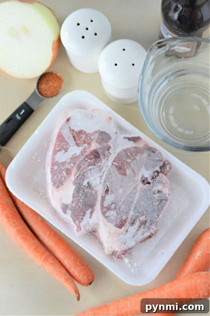 A perfectly cooked frozen steak, tender and juicy