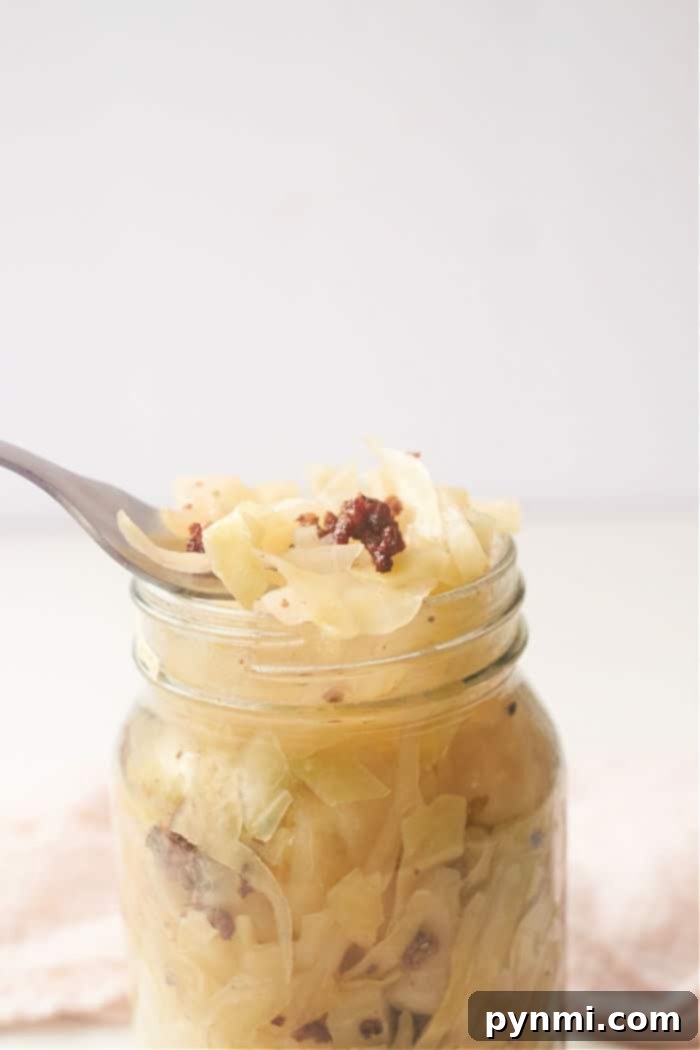 ground beef and sauerkraut