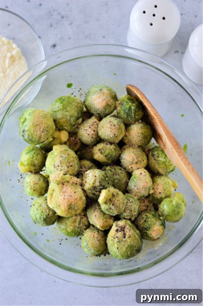 Frozen Brussels Sprouts in oven, beautifully roasted