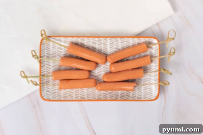 Ingredients for making corn dogs in an air fryer