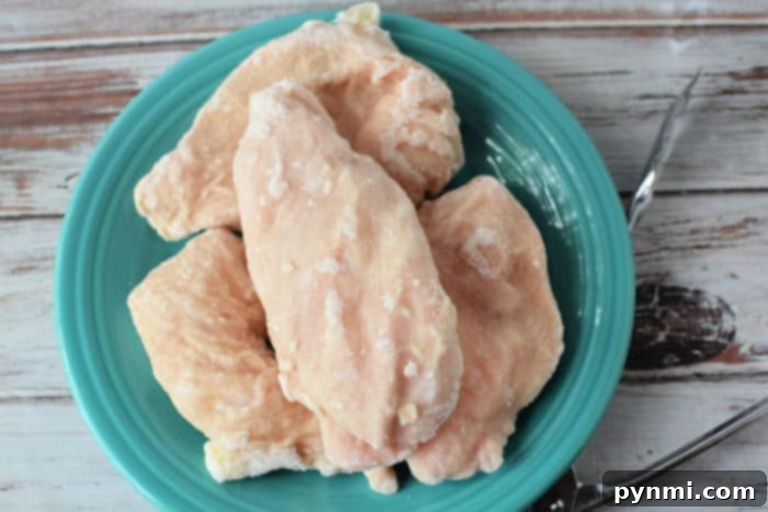 Frozen Grilled Chicken: From Freezer to Flavorful Plate 3 Frozen Chicken Breasts Ready for the Grill