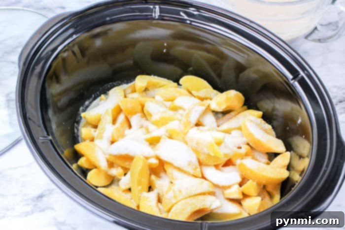 Effortless Crockpot Cobbler 6 Slow Cooker Peach Cobbler recipe