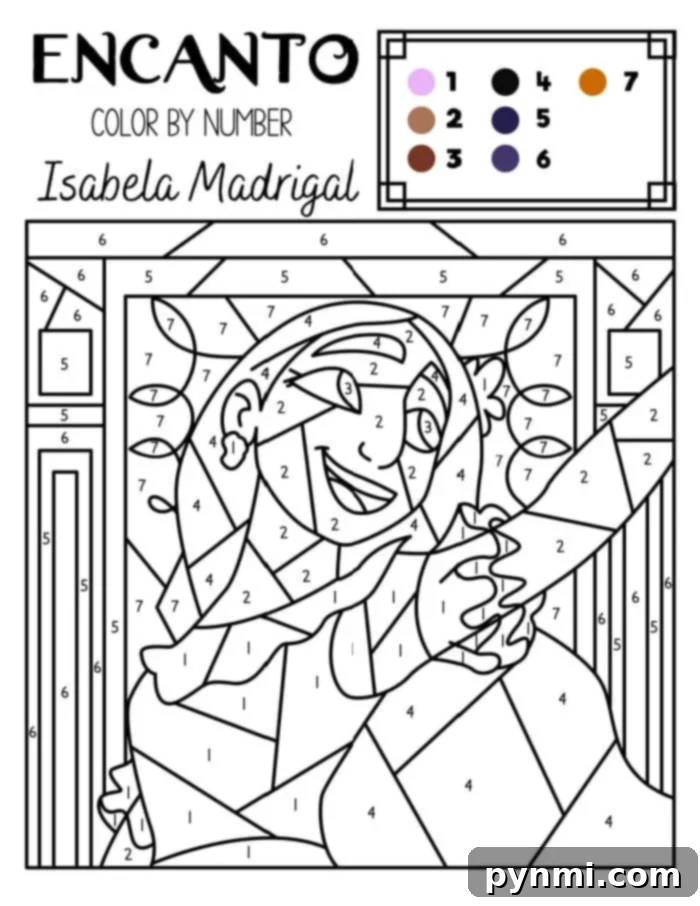 Bring Encanto to Life with Color 4 isabela encanto coloring pages