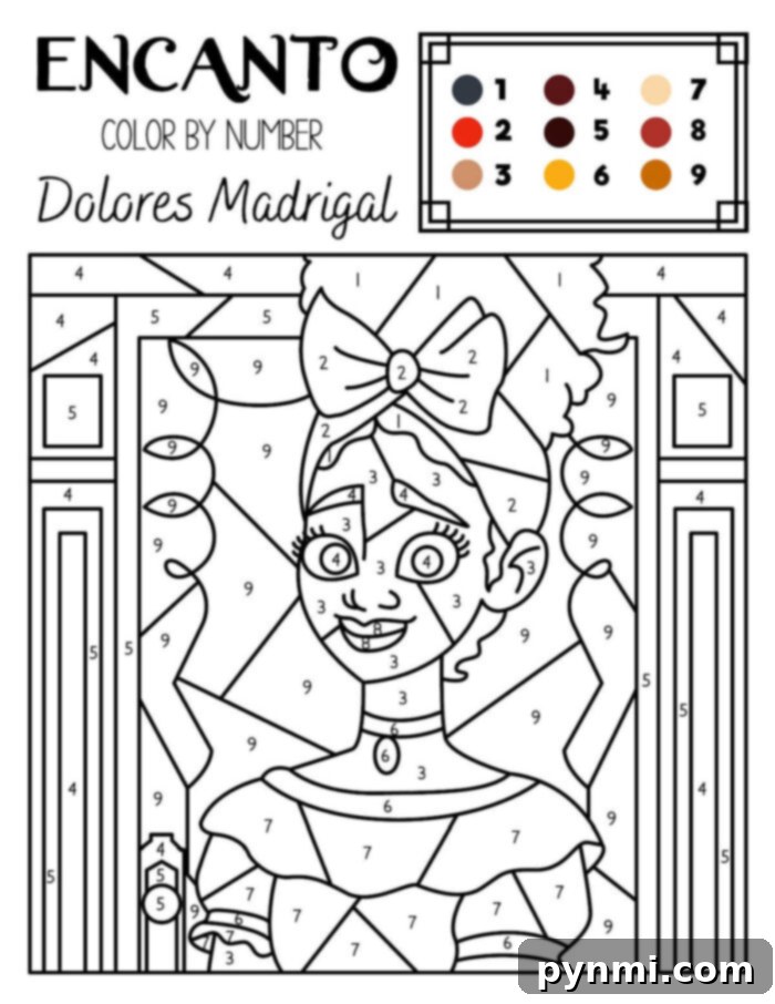 Bring Encanto to Life with Color 6 dolores encanto coloring page