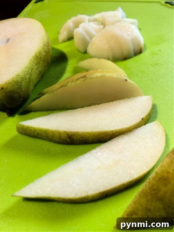 Effortless Pear Slicing 6 How to cut a Barlett pear