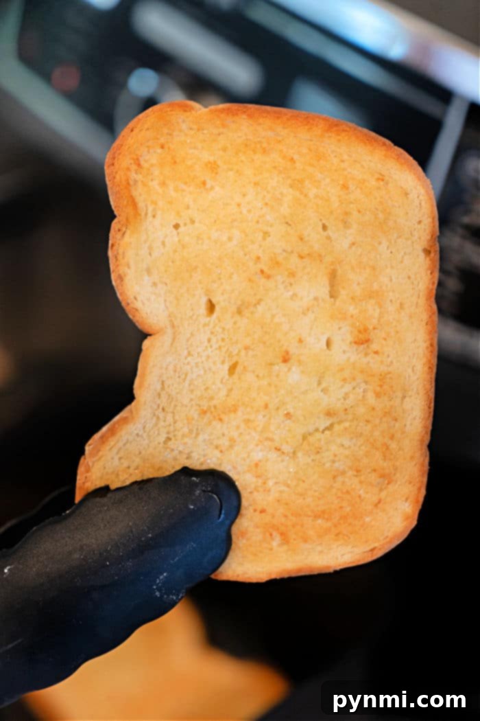 Toast in Air Fryer with toppings