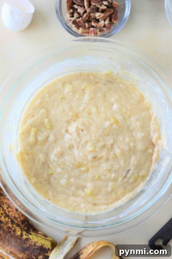 Golden Banana Bites 6 banana muffin batter