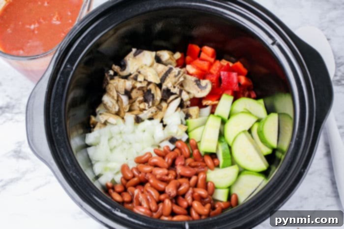 slow cooker vegetarian casserole