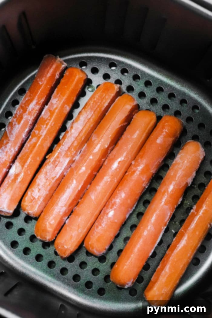 Ninja Foodi Frozen Hot Dogs ready to serve.